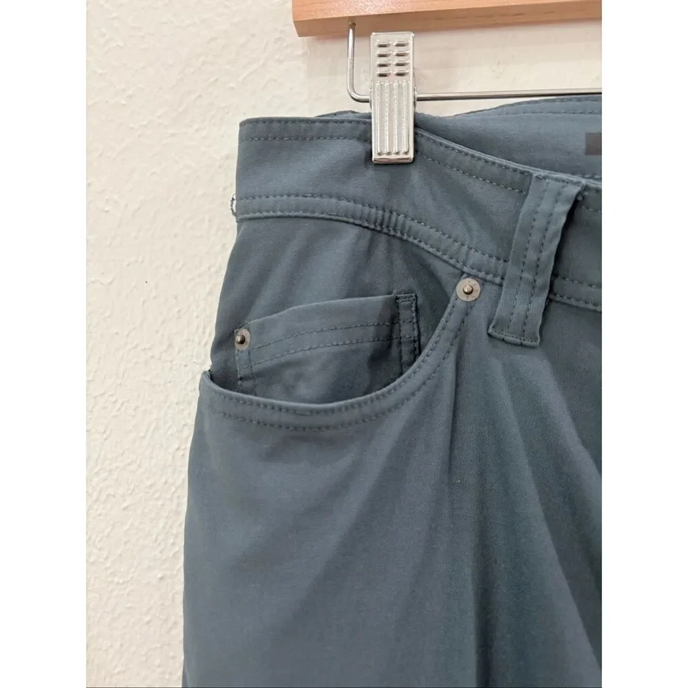 Prana Men’s Size 33x32 Slim Fit Blue/Gray Flat Front Pants Trousers Double Peak